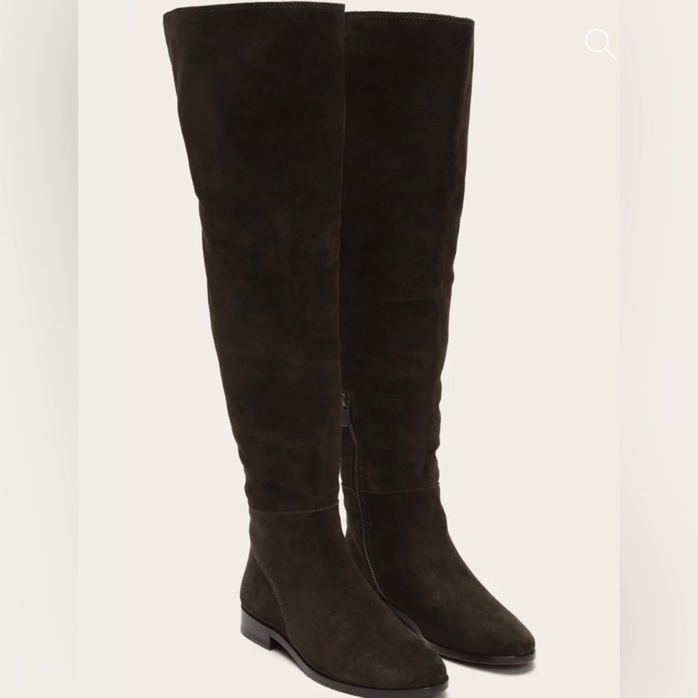 Frye Tina Tassel Knee Boots in Fatigue